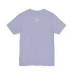 Plain light blue t-shirt with a 'Humble + Hopeful' logo on a white background 