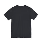 Black t-shirt on a white background