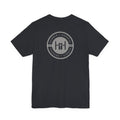 Black t-shirt with 'Humble+Hopeful' logo on a white background