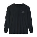 Black long sleeve t-shirt with 'Humble+Hopeful' logo on a white background