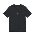 black t-shirt with the 'Humble+Hopeful' logo on the front