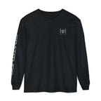 Black long sleeve t-shirt with 'Humble+Hopeful' logo on a white background