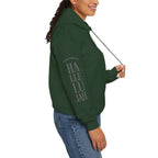 green colored hoodie with a Humble + Hopeful logo on the front and Hallelujah on the sleeve on a white background