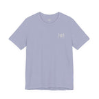 Heather Blue t-shirt with 'Humble+Hopeful' logo on a white background