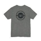 Deep Heather t-shirt with 'Humble+Hopeful' logo on a white background