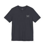 Heather Navy t-shirt with 'Humble+Hopeful' logo on a white background
