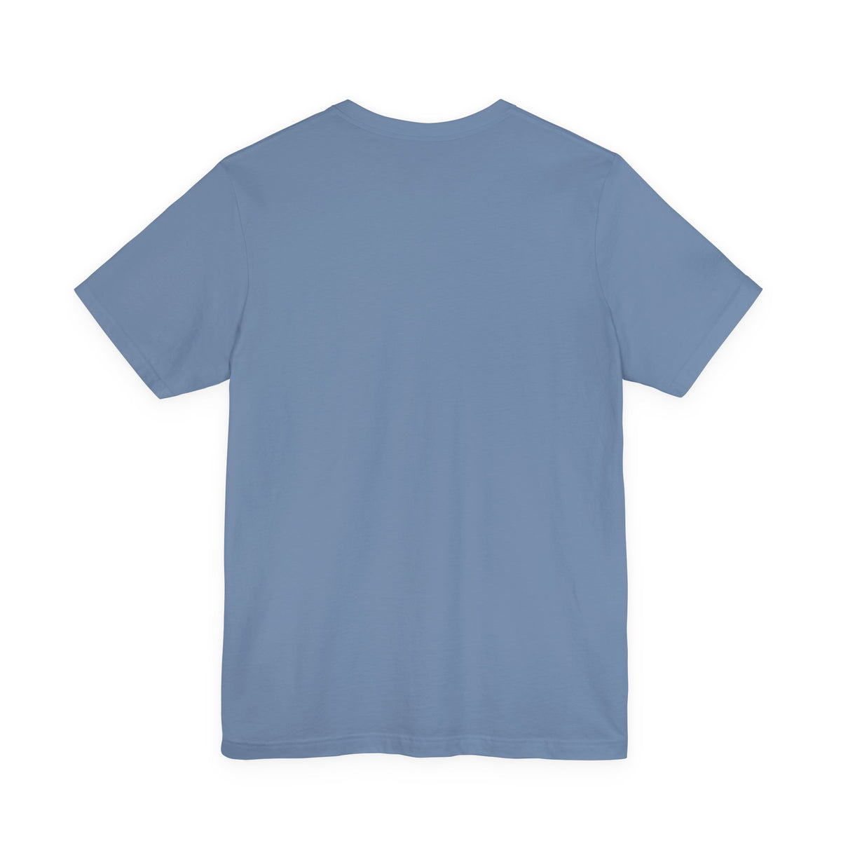 steel blue t-shirt on a white background