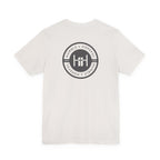 white t-shirt with 'Humble+Hopeful' logo on a white background