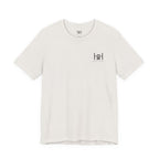 white t-shirt with 'Humble+Hopeful' logo on a white background